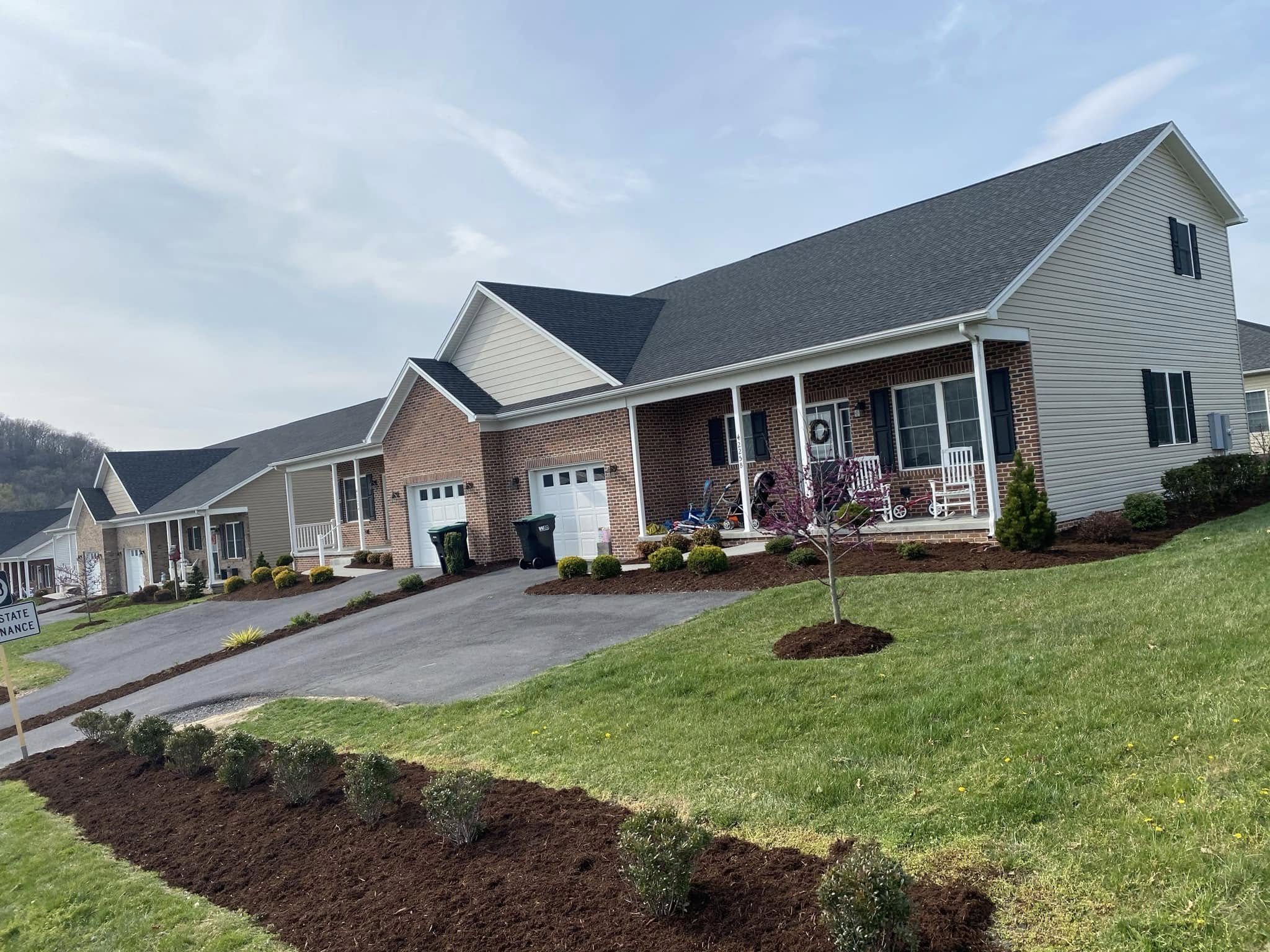 Mulch bed installation in Harrisonburg VA